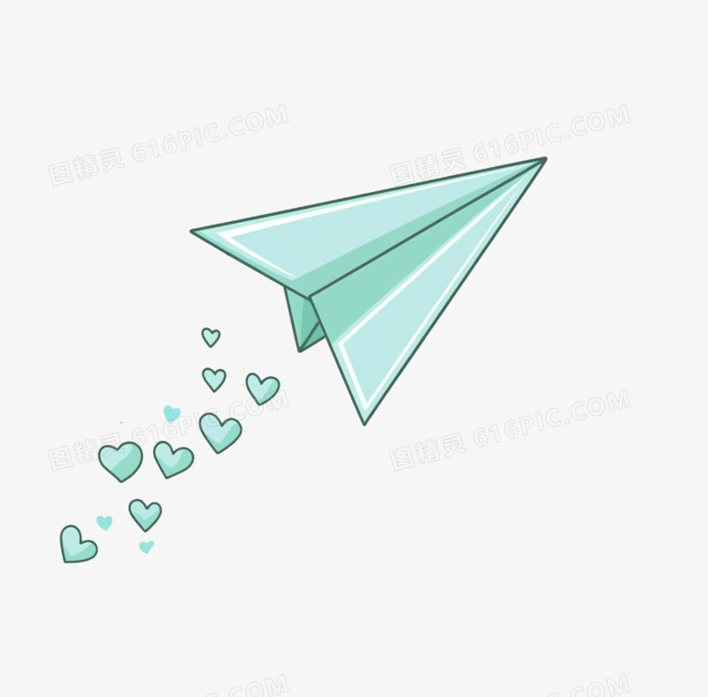 插画纸飞机免抠元素