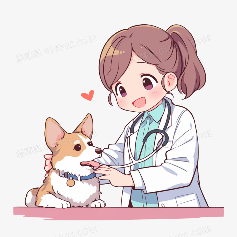 兽医检查宠物免抠元素