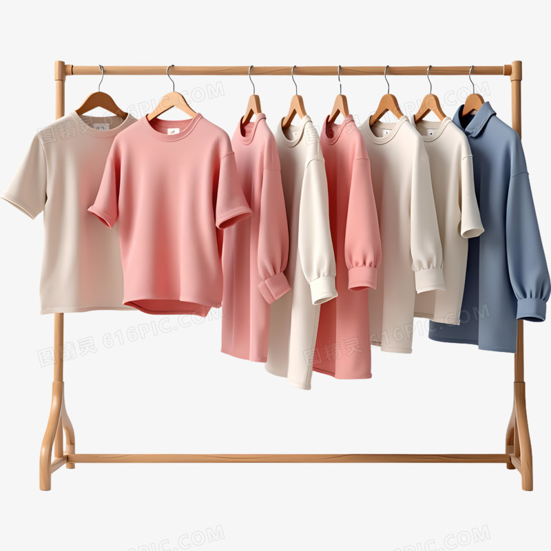 3D服装衣服挂在衣架上免抠元素