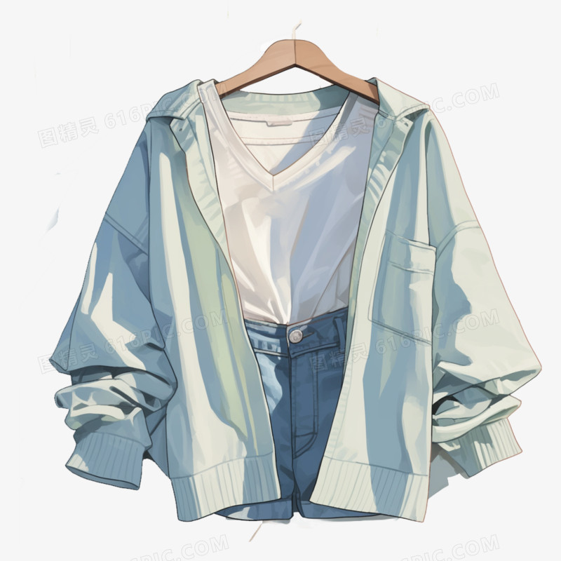 服饰衣物休闲服免抠元素