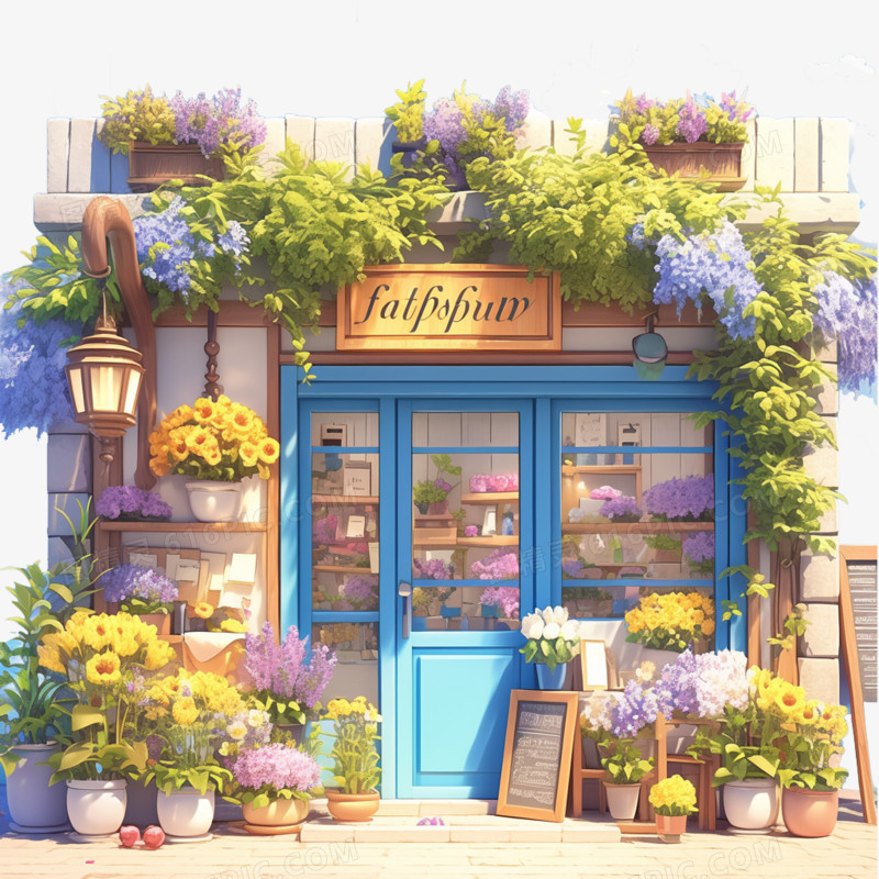 园艺花店免抠元素