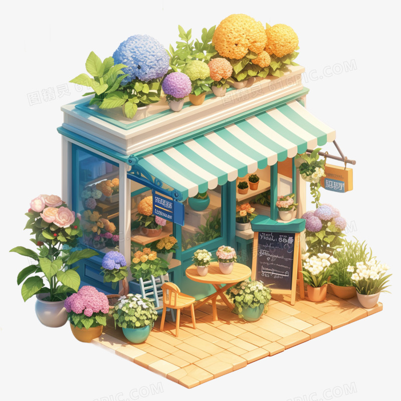 园艺花店免抠元素