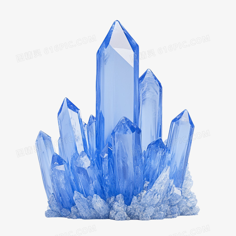 3D插画水晶水晶矿免抠元素