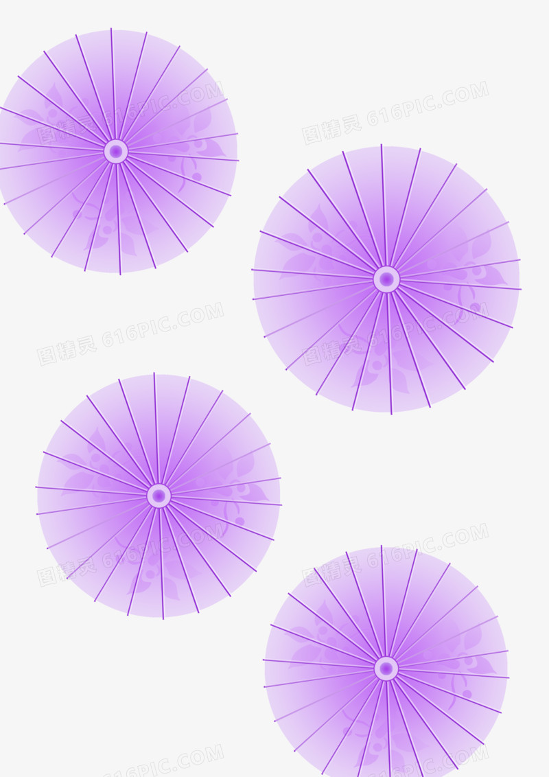 油纸伞底纹免抠元素