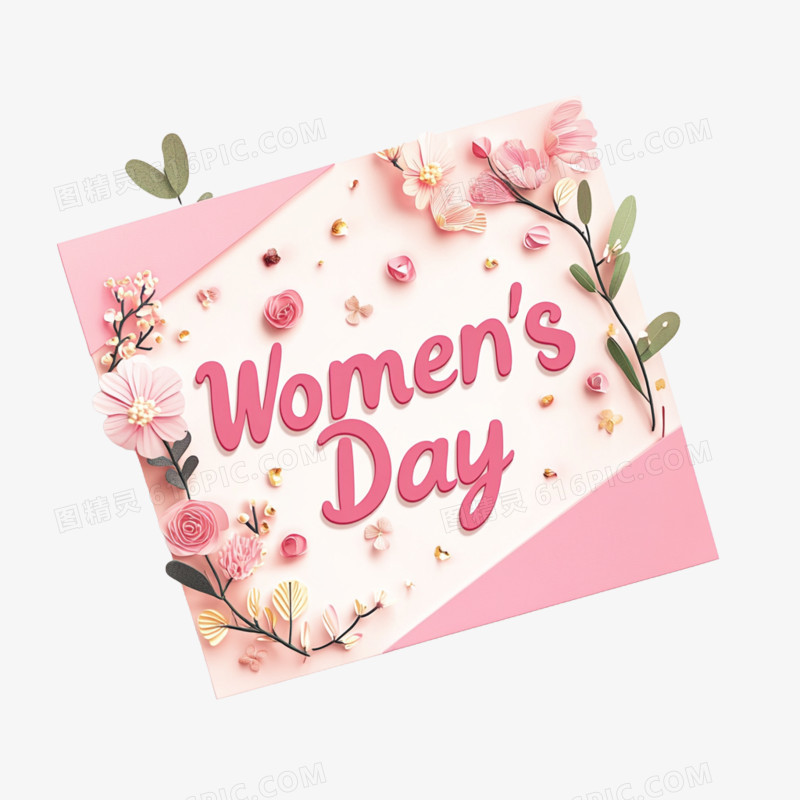 插画Women's day贺卡免抠元素
