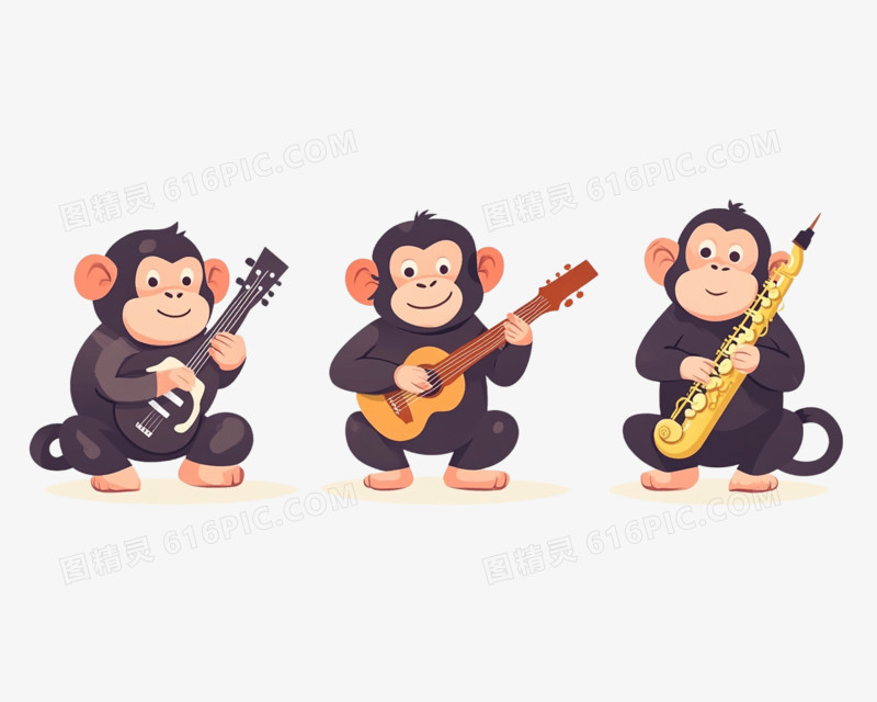 插画乐队免抠元素