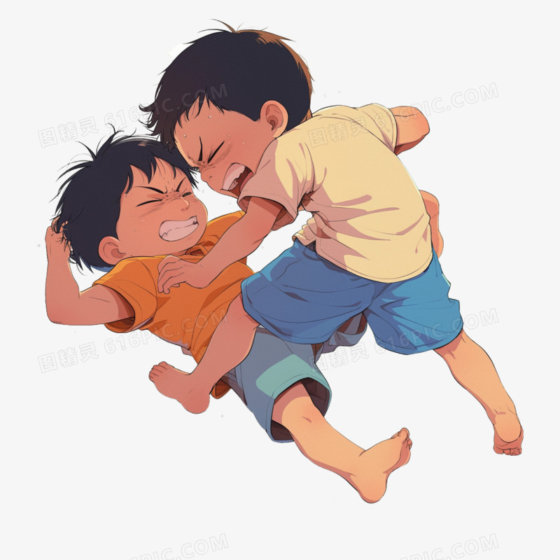 暴力打架冲突免抠元素