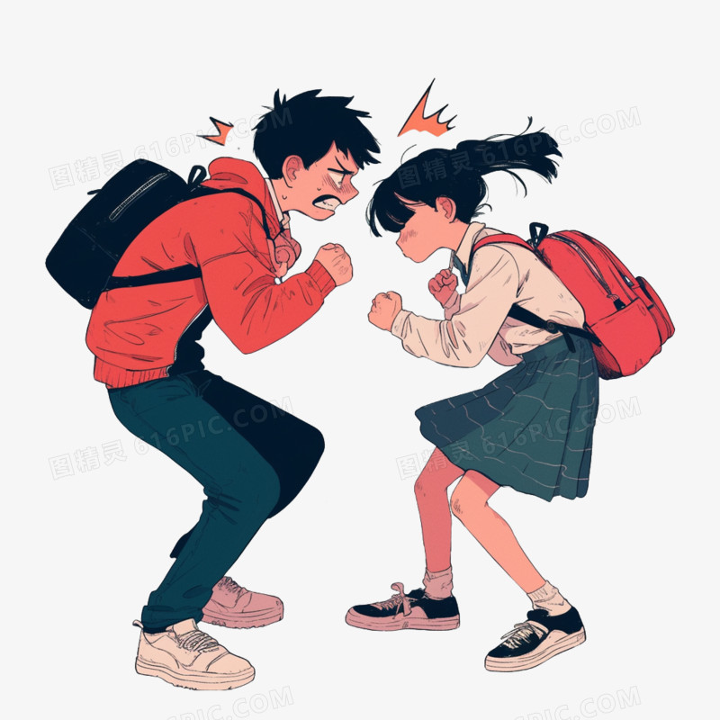 暴力打架冲突免抠元素