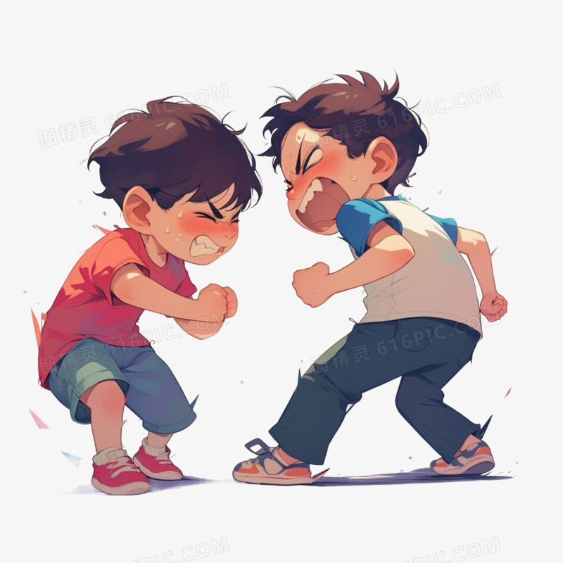 暴力打架冲突免抠元素