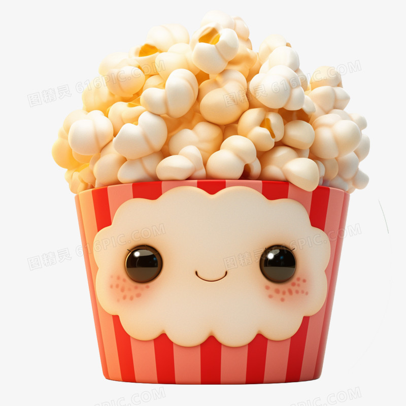 3D电影物品爆米花免抠元素