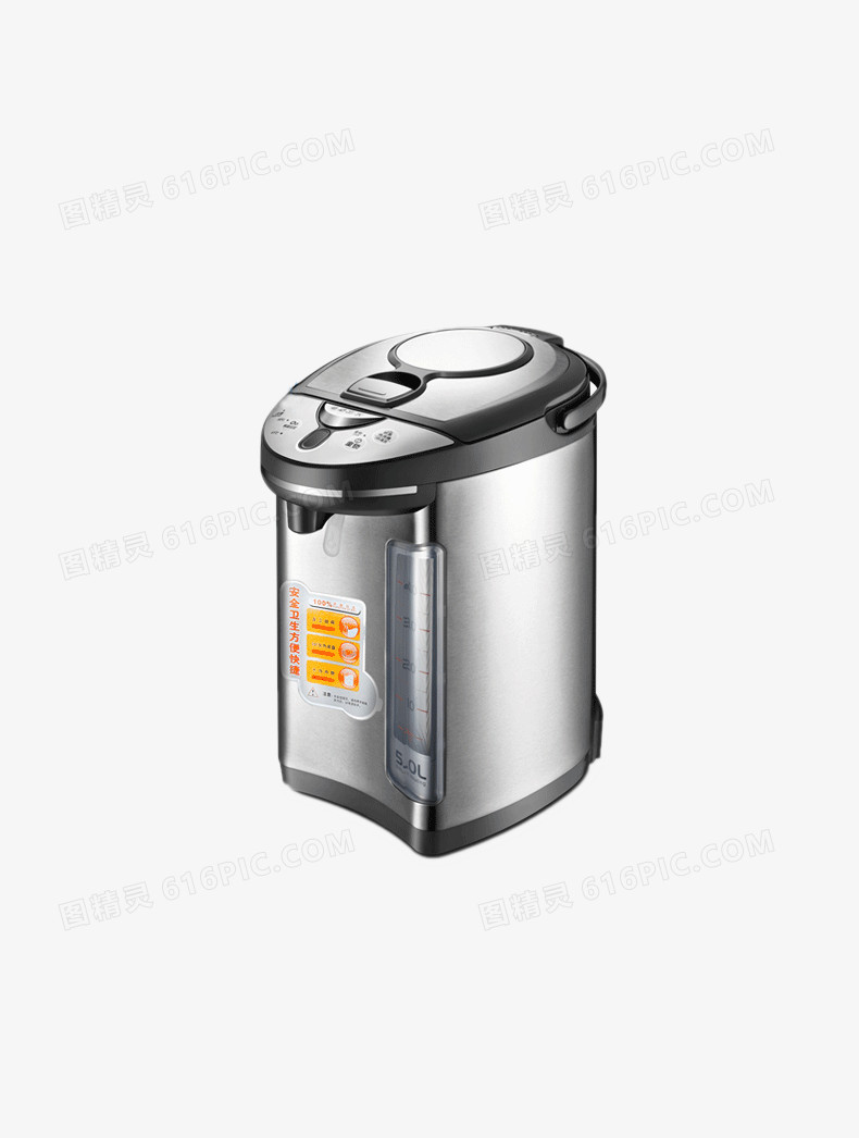 电热水瓶二段保温5L全不锈钢开水煲水壶