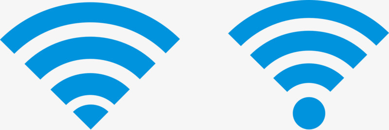 2款蓝色WIFI信号矢量素材