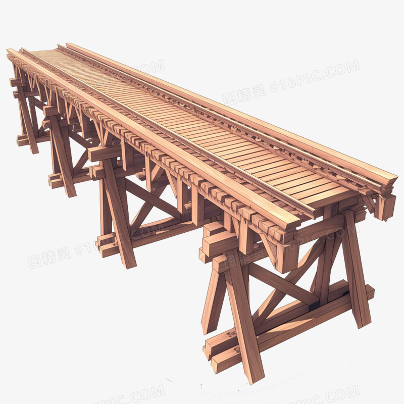 3D铁路桥免抠元素