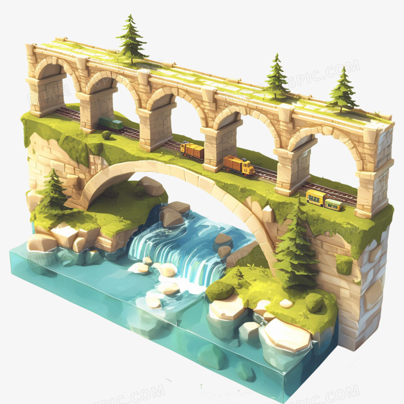 3D高架桥免抠元素