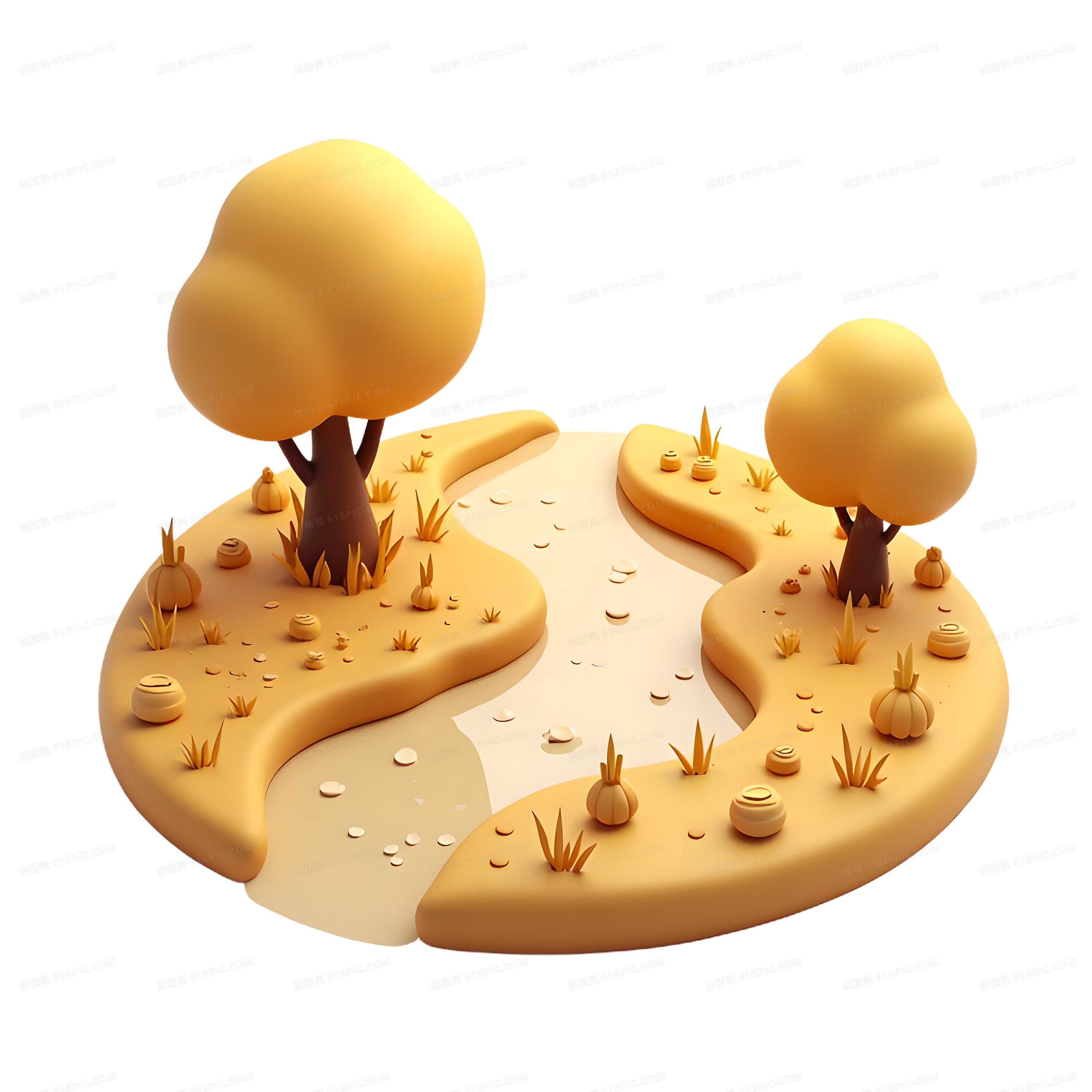 3D城乡道路免抠素材