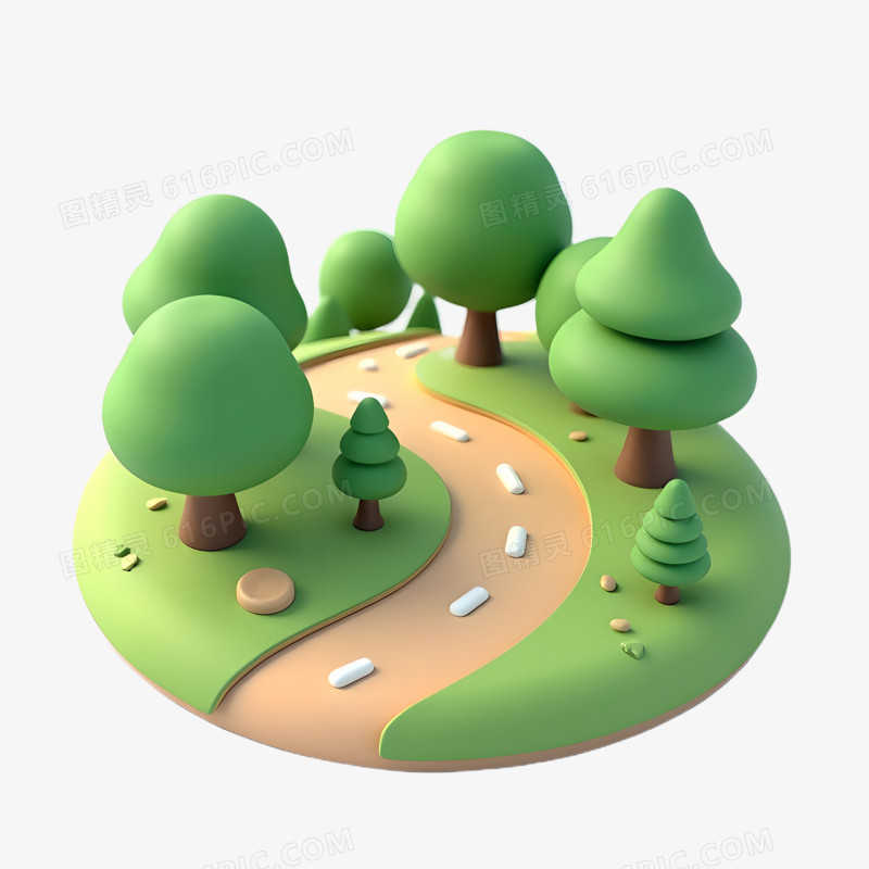 3D城乡道路免抠素材