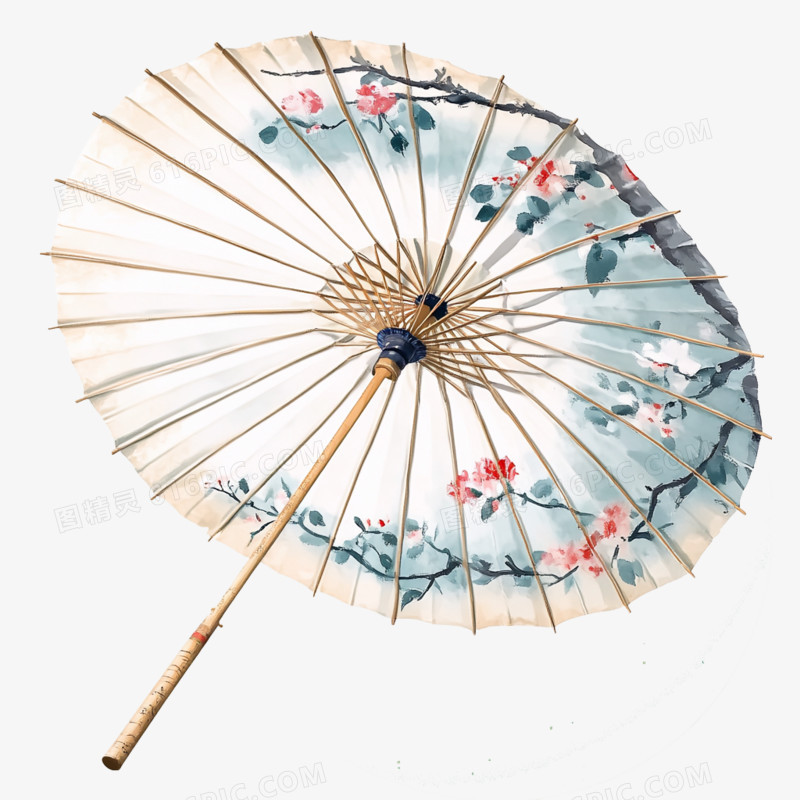 清明节油纸伞免抠元素