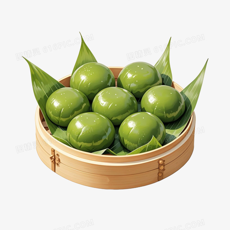 3D清明节青团元素