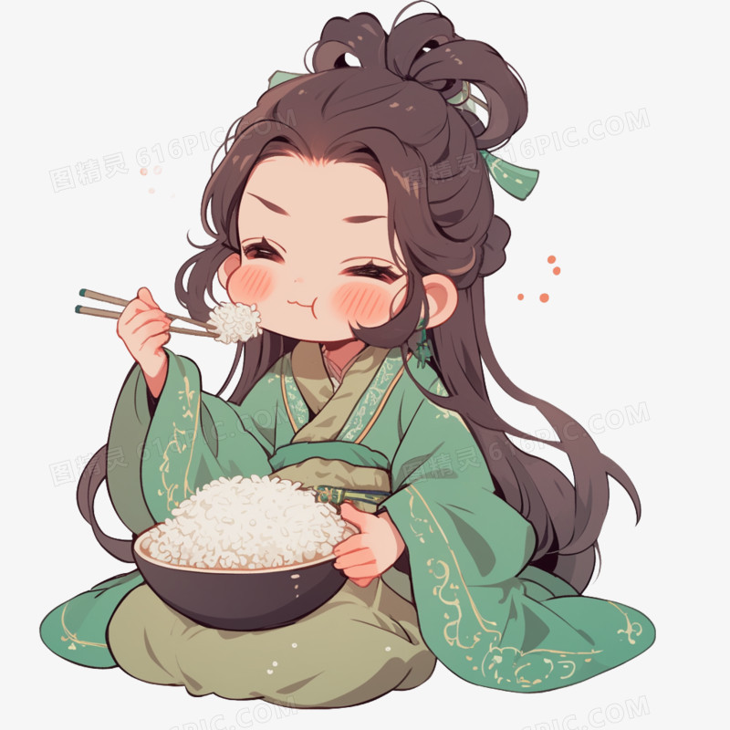 古人吃饭进餐免抠元素
