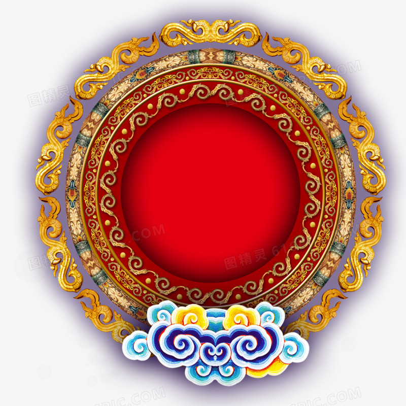 中国风圆形装饰图案
