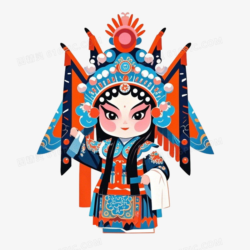 一个场戏曲的人物的免抠元素