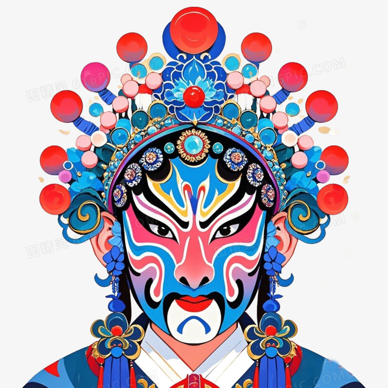 一个场戏曲的人物的免抠元素