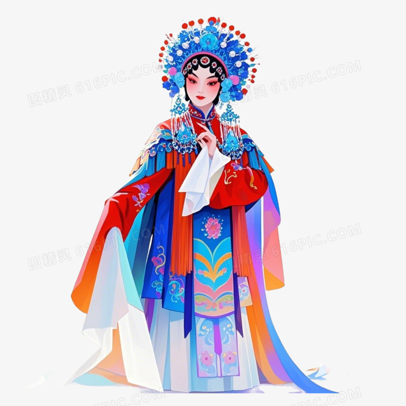 一个旦角的免抠元素