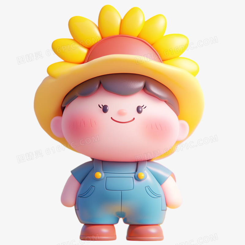 3D粘土风人物免抠元素