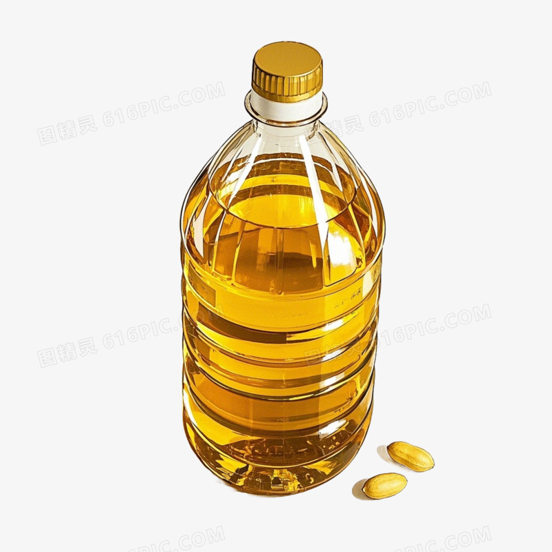 手绘风格花生油免抠元素