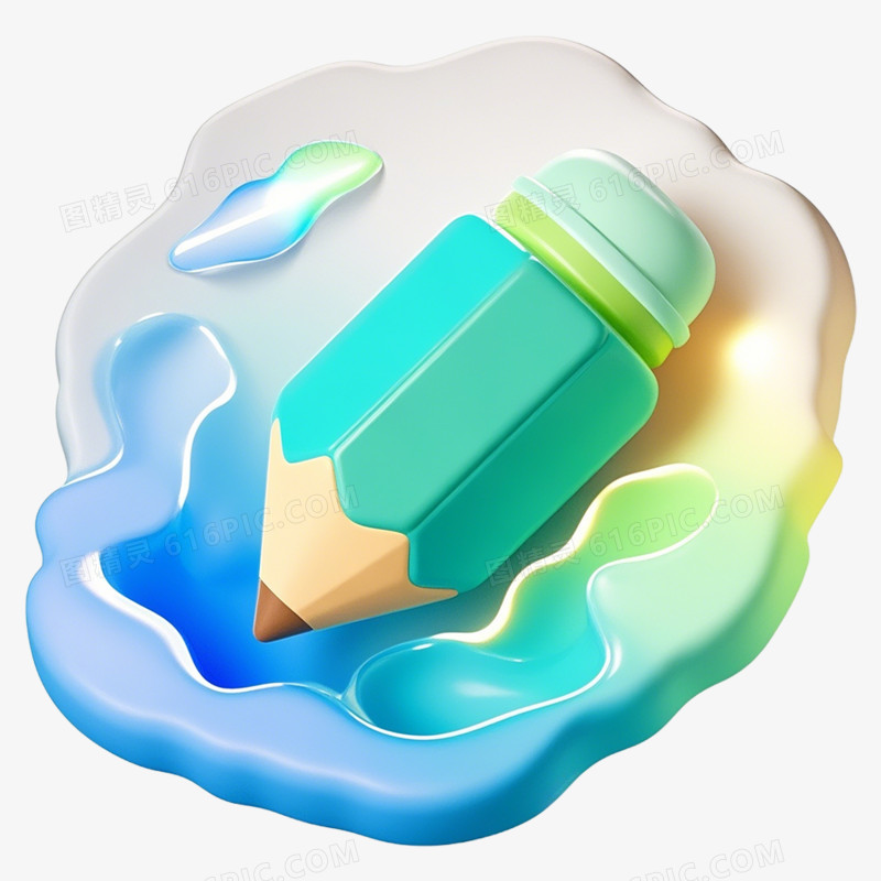 3d立体学习图标免抠元素