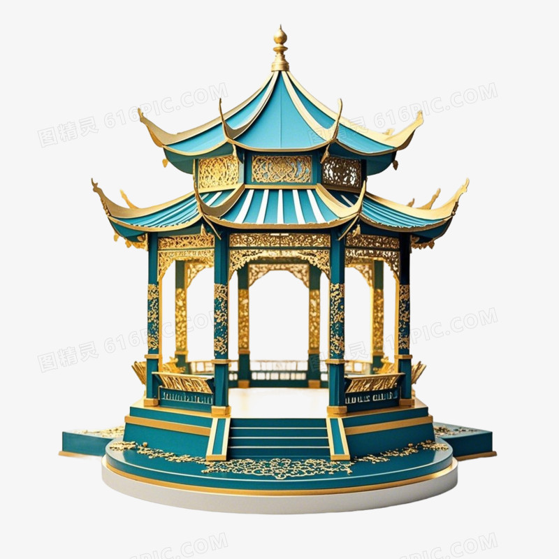亭台楼阁古建筑免抠元素