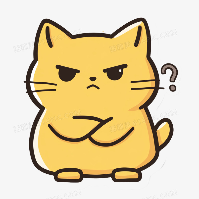 可爱描边动物简笔画免抠元素