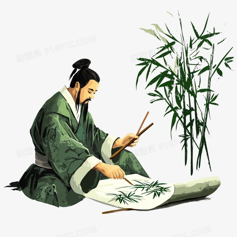 绘本故事胸有成竹免抠元素