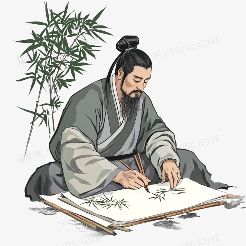 绘本故事胸有成竹免抠元素