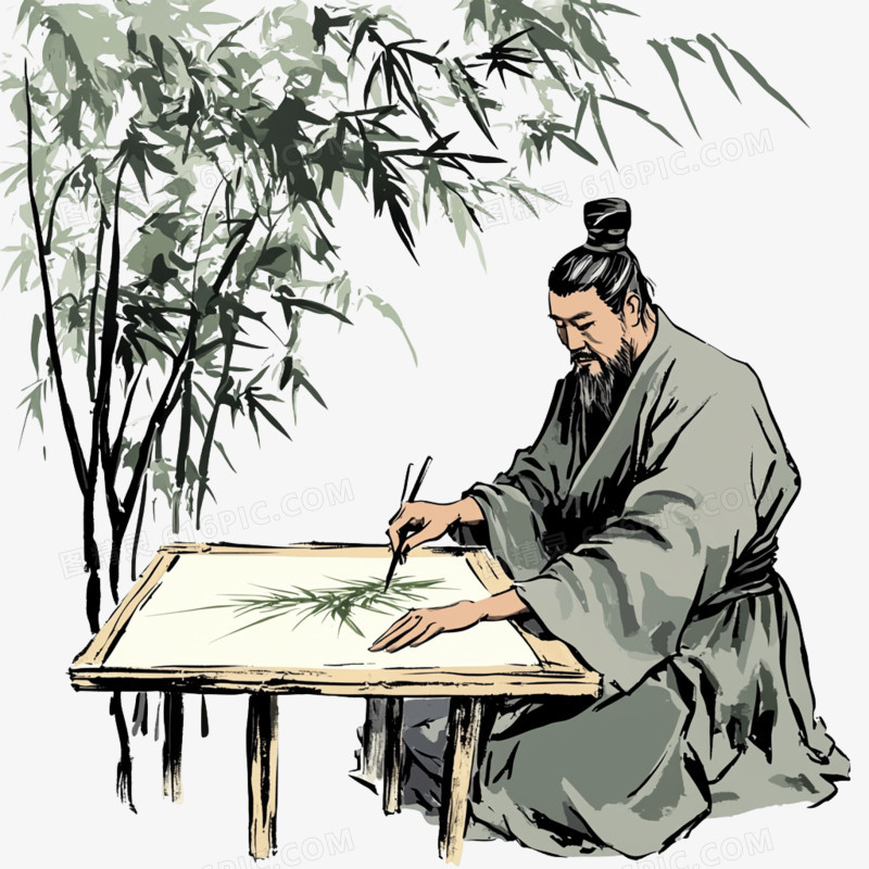 绘本故事胸有成竹免抠元素