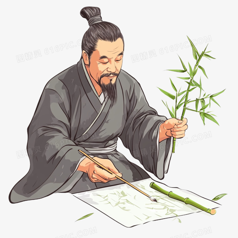 绘本故事胸有成竹免抠元素