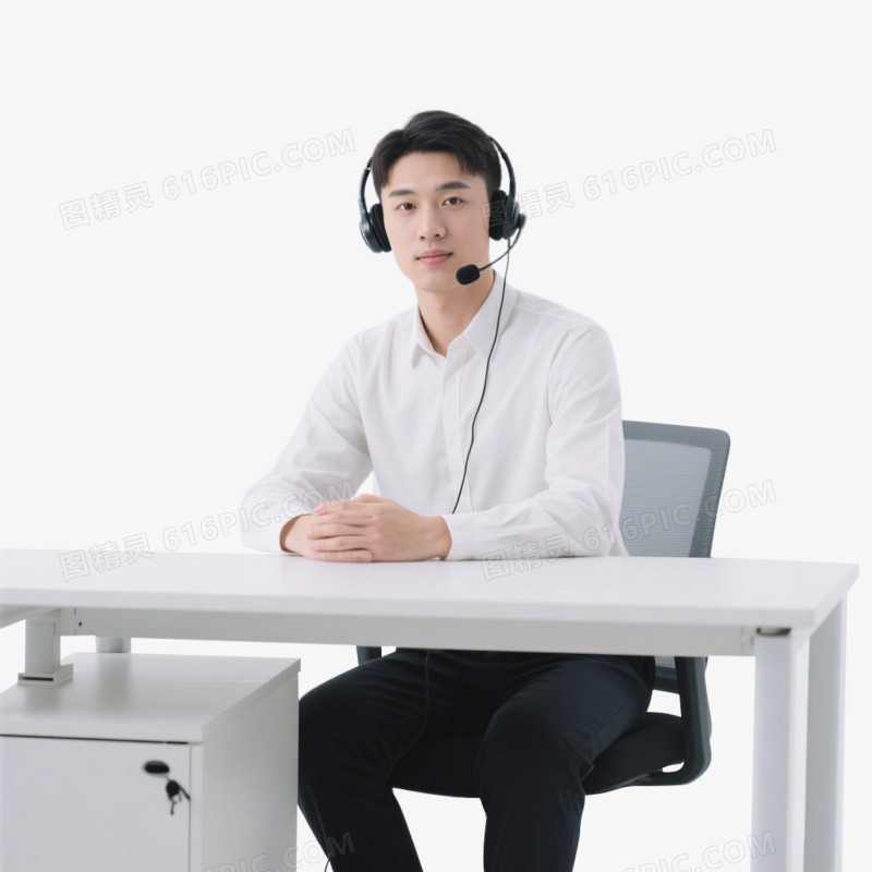 AI真人版客服形象免抠元素