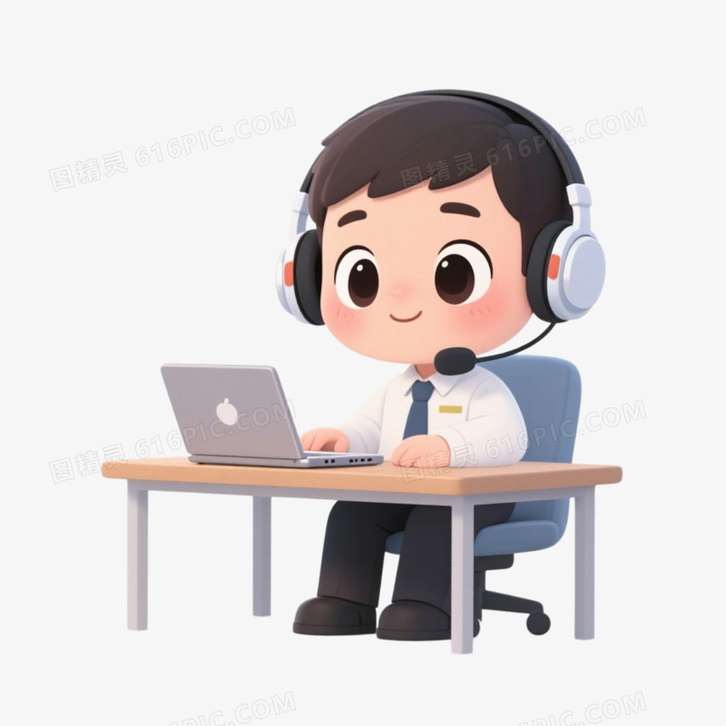 卡通插画风格客服形象免抠元素
