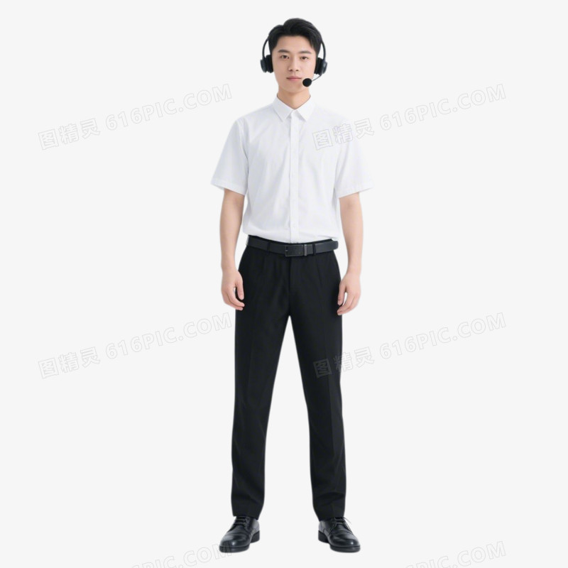 AI真人版客服形象免抠元素