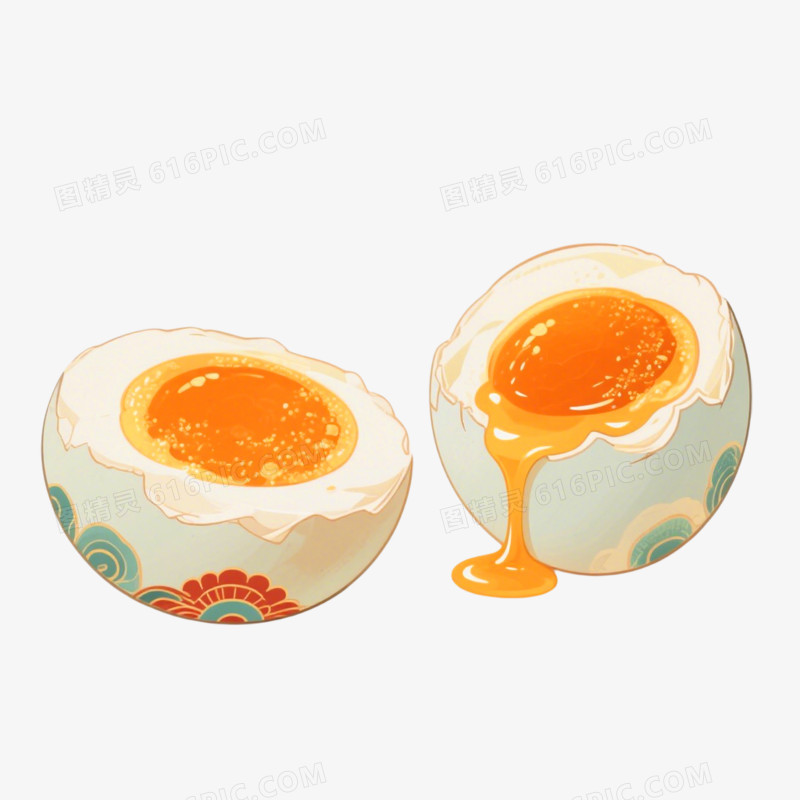 中国风插画端午节咸鸭蛋免抠元素