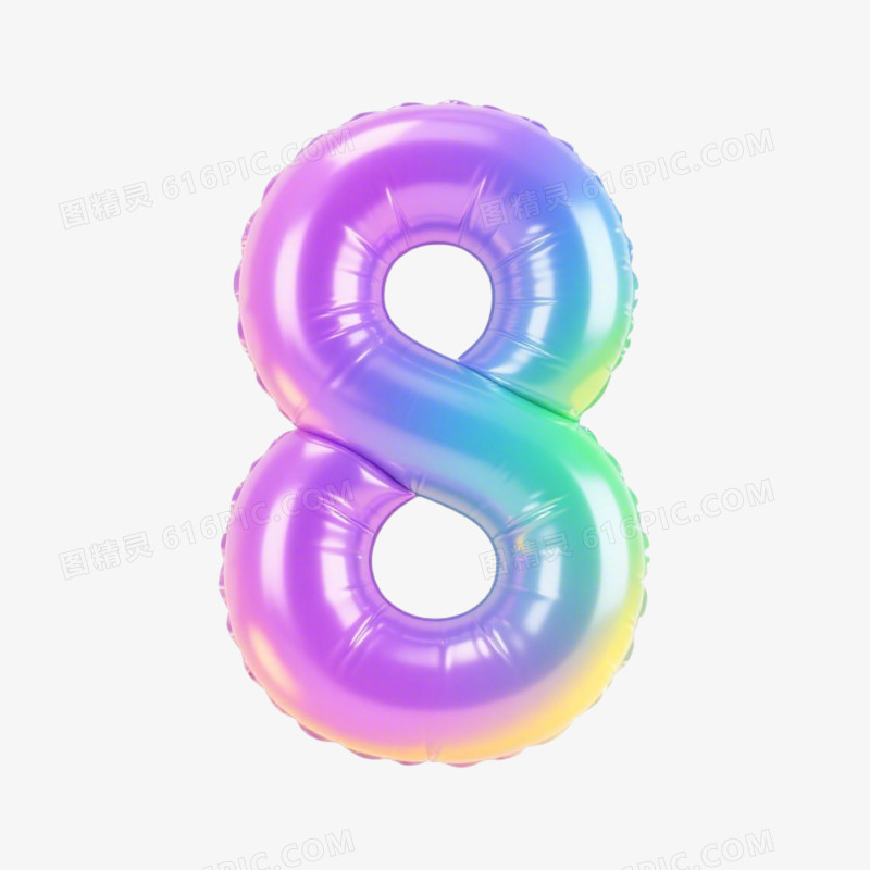 3D风格艺术字数字免抠元素
