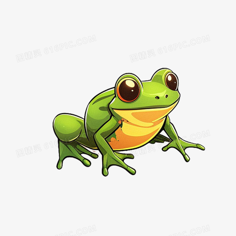 插画风夏季昆虫动物青蛙免抠元素