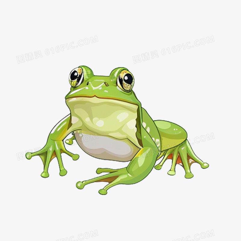 插画风夏季昆虫动物青蛙免抠元素