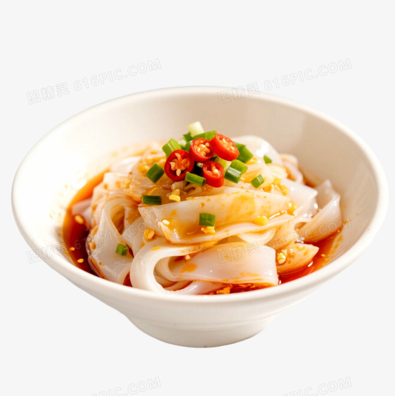 实拍风格夏日美食凉皮免抠元素