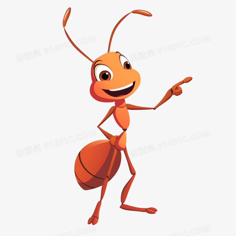 插画风夏季昆虫动物蚂蚁免抠元素