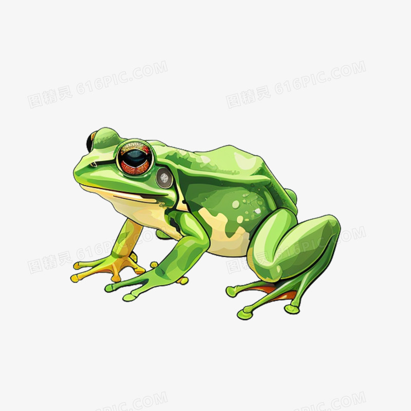 插画风夏季昆虫动物青蛙免抠元素