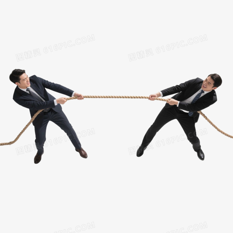 商务人士拔河团建免抠元素