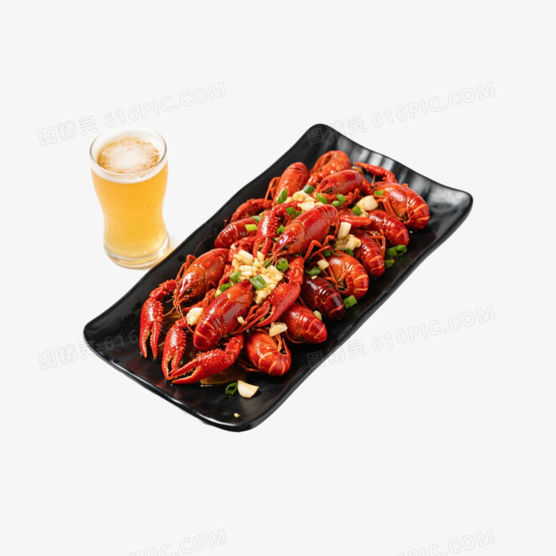 一盘美味小龙虾美食免抠元素