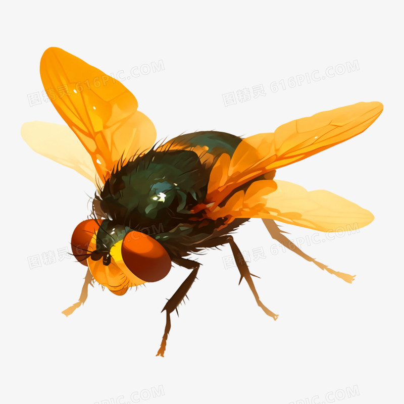 卡通手绘夏季昆虫免抠元素