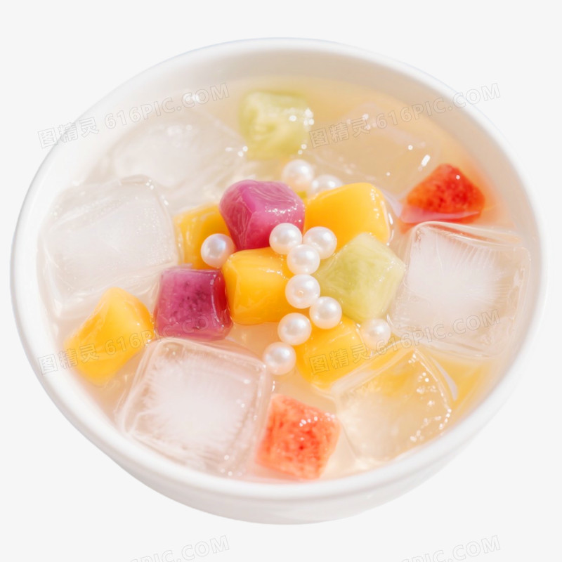 产品实物夏日美食冰粉免抠元素